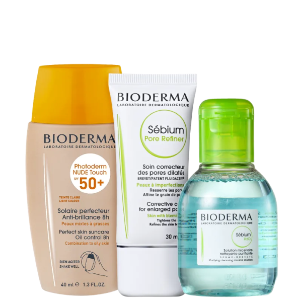 Kit Bioderma Facial Trio (3 Produtos)